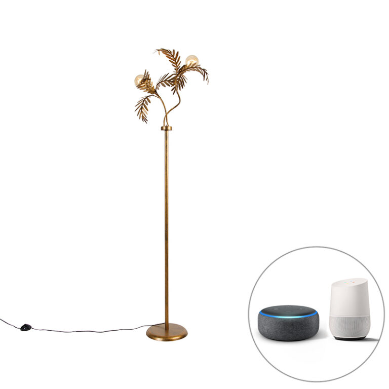 Smart Floor Lamp Gold Light Incl Wifi G Botanica Lightingville