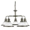 Bistro 5 Light Ceiling Light In Antique Brass