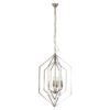 Venik Hexagonal 4 Lights Chandelier Ceiling Light In Nickel