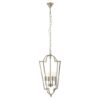 Venik Tapered 4 Lights Chandelier Ceiling Light In Nickel