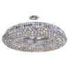 Vesuvius Chrome Oval Ten Light Chandelier With Clear Crystal Cof