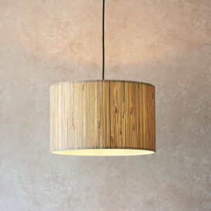 Brooks Seagrass Drum Shade Ceiling Pendant Light In Natural 3415