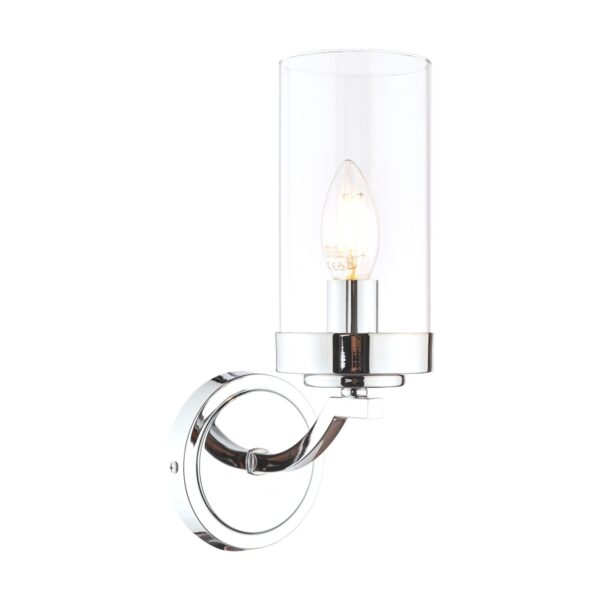 Laura Ashley Joseph 1 Light Wall Light in Polished Chrome Finish