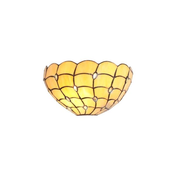 Origin 2 Light Wall Light With Beige And Black Tiffany Shade