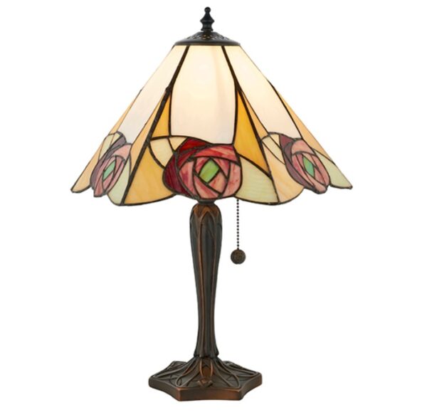 Interiors 1900 64184 Ingram Tiffany Medium Table Lamp - Height: 480mm