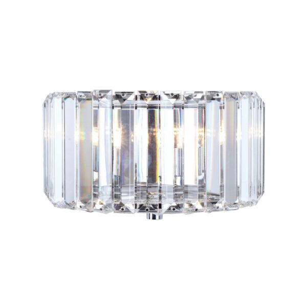 Laura Ashley Fernhurst Crystal Wall Light In Polished Chrome Finish