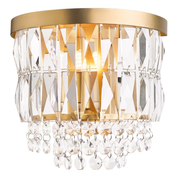 Laura Ashley Rhosill Crystal Wall Light In Matt Antique Brass Finish LA3756391-Q