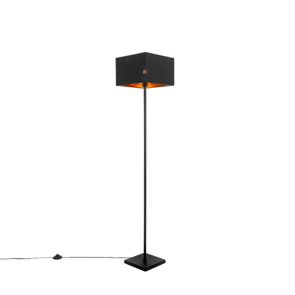 Modern floor lamp black with gold - VT 1