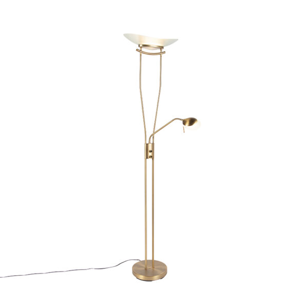 Modern floor lamp bronze incl. LED and dimmer - Lexus