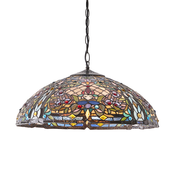 Interiors 1900 63902 Anderson Tiffany 3 Light Ceiling Pendant Light