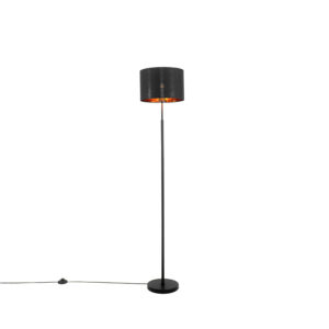 Modern floor lamp black with gold – VT 1