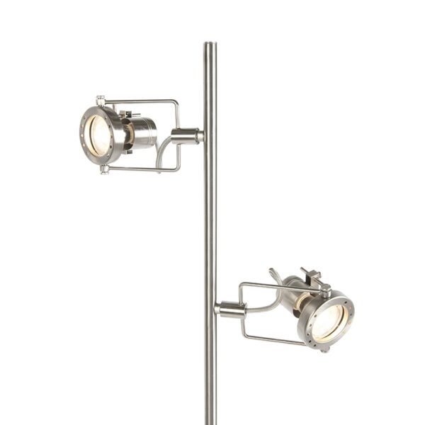 Industrial floor lamp steel 2-light - Suplux