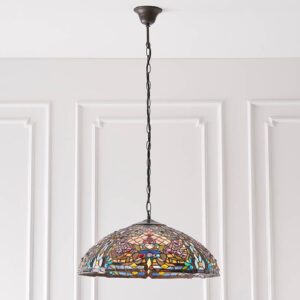 Alcoa Glass Pendant Ceiling Light In Multicolour