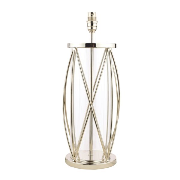 Laura Ashley Beckworth Lattice Large Table Lamp Base In Polished Nickel Finish