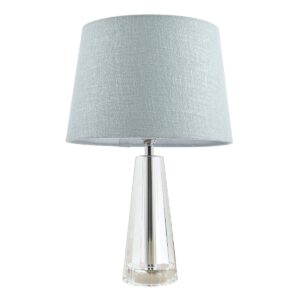 Laura Ashley Blake Cut Glass Crystal Obelisk Small Table Lamp Base In Polished Chrome Finish