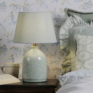 Laura Ashley Campion Table Lamp In Blue Ceramic With Shade LA3756621-Q