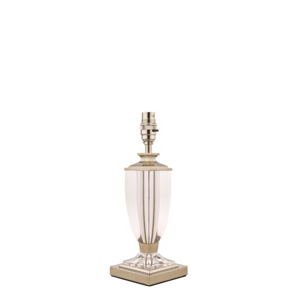 Laura Ashley Carson Polished Nickel Small Crystal Table Lamp Base