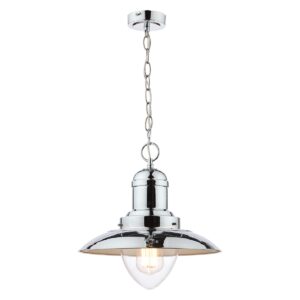 Laura Ashley Corbridge1 Light Fisherman Nautical Ceiling Pendant Light in Polished Chrome