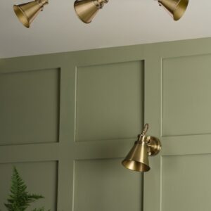 Laura Ashley LA3756158-Q Rufus 3 Light Ceiling Bar Spotlight In Antique Brass Finish