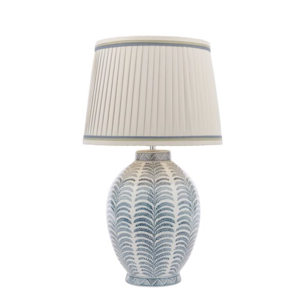 Laura Ashley Stannard Table Lamp In Blue Ceramic With Shade LA3756620-Q