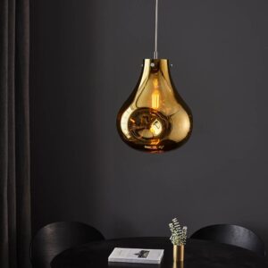 Morrison Blown Glass Pendant Ceiling Light In Gold