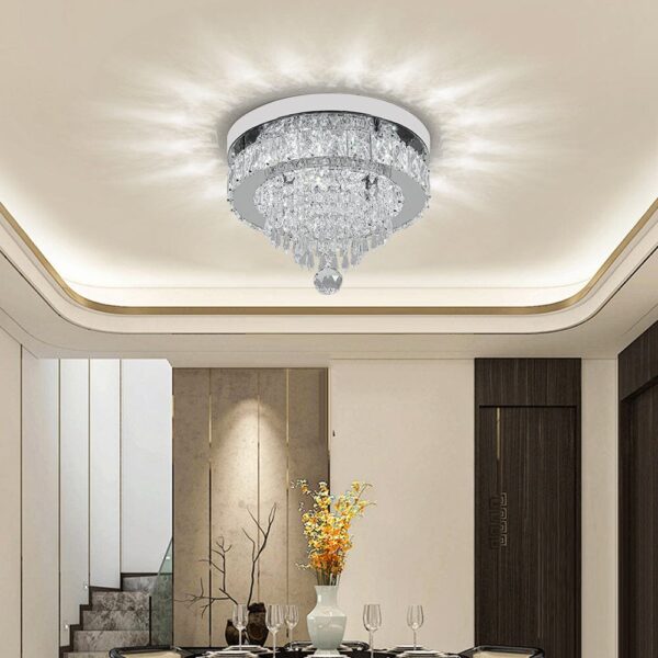 Elegant Crystal Round Ceiling Light