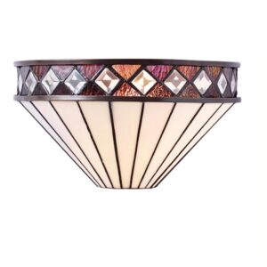 Interiors 1900 64149 Fargo Tiffany 1 Light Wall Light With Shade