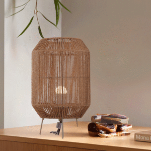 Lightsin Handcrafted Paper Rope Table Lamp Perfect for Living Rooms